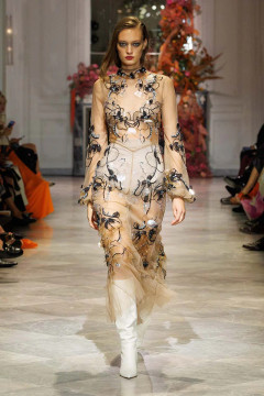 Glass Petal Embroidered Tulle Dress Glass Petal Embroidered Tulle Dress