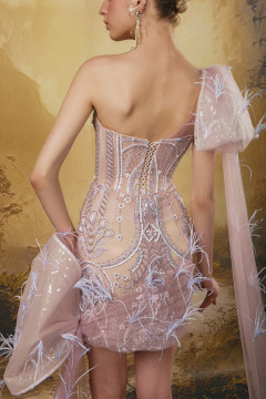 Feather Embellished Dress Feather Embellished Dress