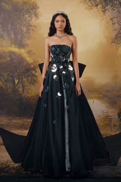 Strapless Gown with Tails Strapless Gown with Tails