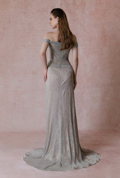 Off-the-Shoulder Slit Gown Off-the-Shoulder Slit Gown
