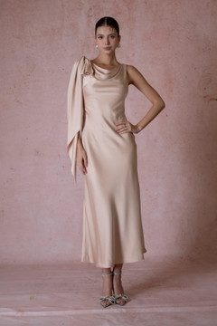 Cape Sleeved Midi Dress Cape Sleeved Midi Dress