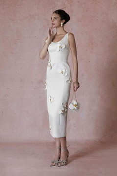 Sleeveless-Floral Midi Dress Sleeveless-Floral Midi Dress