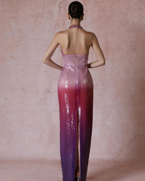 Shimmering Halter Neck Gown Shimmering Halter Neck Gown