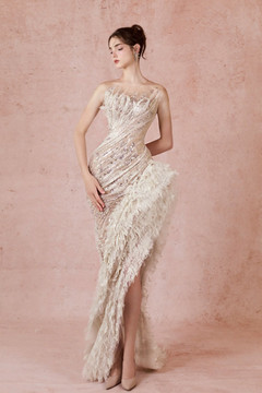 Sculpted Illusion Gown