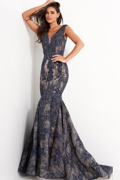 Lace V-Neck Mermaid Gown Lace V-Neck Mermaid Gown
