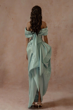 Gathered Off Shoulder Gown Gathered Off Shoulder Gown