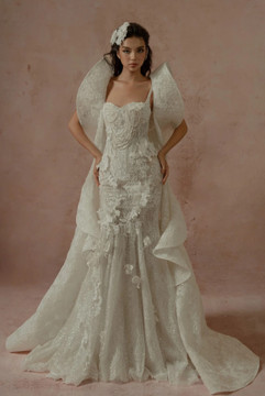 Trumpet Gown with Cape Trumpet Gown with Cape