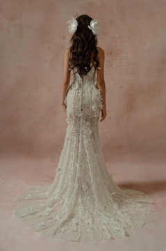 Floral-Embellished Strapless Gown Floral-Embellished Strapless Gown
