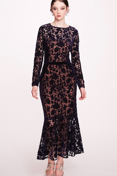 Velvet Cutwork-Midi Dress Velvet Cutwork-Midi Dress