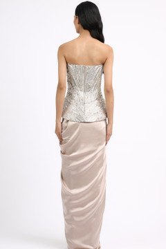 Glass Mirror Corset with Skirt