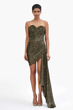 Glistening Drape Sculpted Dress Glistening Drape Sculpted Dress