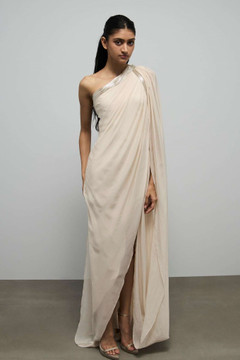 One Shoulder Chiffon Gown One Shoulder Chiffon Gown