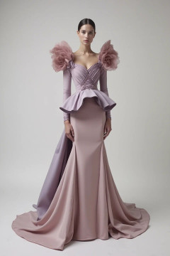 Flared Long Sleeved Gown Flared Long Sleeved Gown