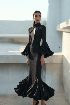 Long Sleeve Open Bodice Dress Long Sleeve Open Bodice Dress