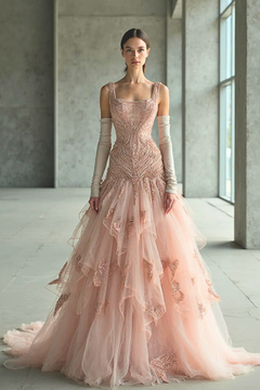 Square Neck Open Shoulder Gown Square Neck Open Shoulder Gown