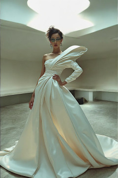 Asymmetrical Satin- Gown Asymmetrical Satin- Gown