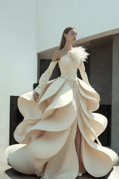 Split Ruffle Hazel Gown