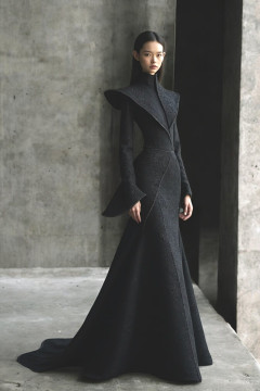 High Neck Flared Gown High Neck Flared Gown
