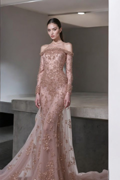 Off-Shoulder Detailed Gown Off-Shoulder Detailed Gown