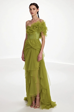 Strapless Draped Shoulder Dress Strapless Draped Shoulder Dress