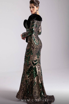 Fully Embellished long Sleeved Gown Fully Embellished long Sleeved Gown