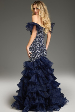 Off-the-Shoulder Ruffled Gown Off-the-Shoulder Ruffled Gown