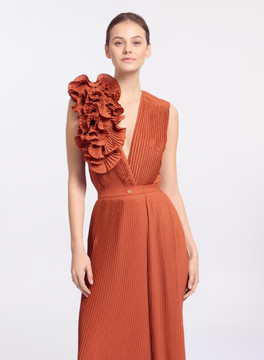 Pleated Chiffon Top and Skirt Pleated Chiffon Top and Skirt