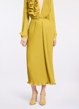 Pleated Chiffon Top and Midi Skirt Pleated Chiffon Top and Midi Skirt