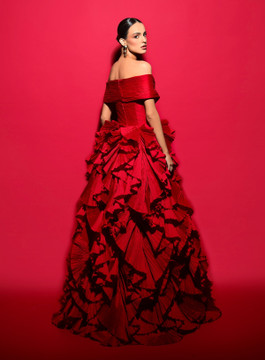 Off the Shoulder Ruffled Gown Off the Shoulder Ruffled Gown