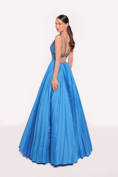 Ilda Pleated Taffeta A-Line Gown Ilda Pleated Taffeta A-Line Gown