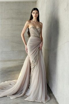 Embellished Tulle Sweetheart Gown Embellished Tulle Sweetheart Gown