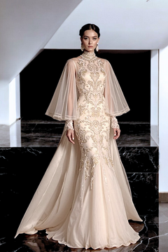 Sheer Sleeved Gown Sheer Sleeved Gown