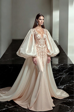 Long Bell Sleeved Gown Long Bell Sleeved Gown