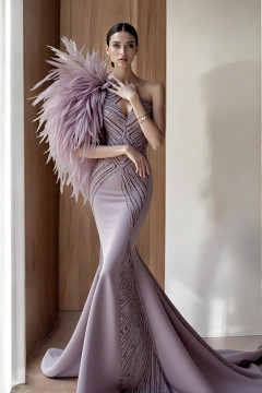 Oversized Feathered Gown Oversized Feathered Gown