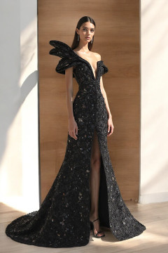 Off-Shoulder Flared Gown Off-Shoulder Flared Gown