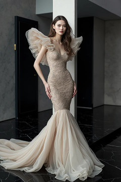 Flared Drop Waist Gown Flared Drop Waist Gown