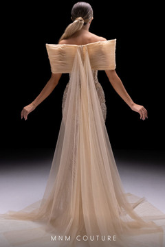 Off-Shoulder Bow Sleeve Gown Off-Shoulder Bow Sleeve Gown