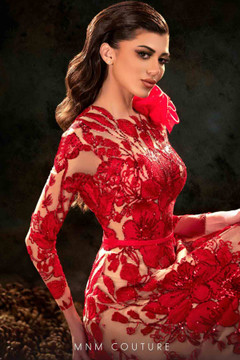 Long Sleeved A-Line Gown Long Sleeved A-Line Gown