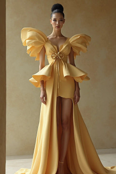 Sculpted-Sleeved Gown Sculpted-Sleeved Gown