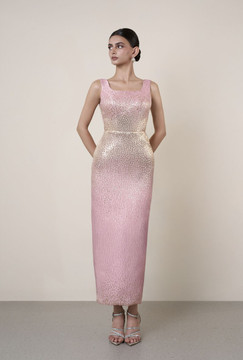 Open Back Brocade Dress Open Back Brocade Dress