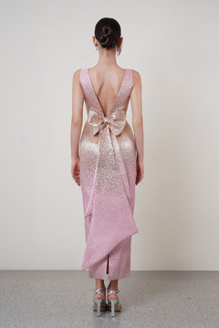 Open Back Brocade Dress Open Back Brocade Dress