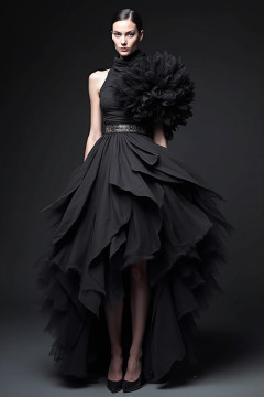 Sleeveless A-Line High-Low Gown Sleeveless A-Line High-Low Gown