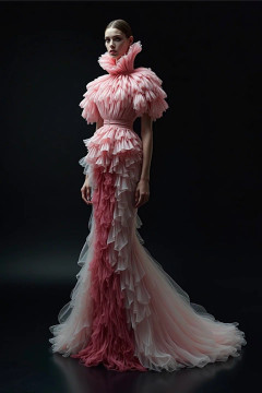 Fully Tiered Flared Gown Fully Tiered Flared Gown