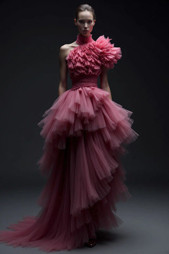 Structured Tiered A-Line Gown Structured Tiered A-Line Gown