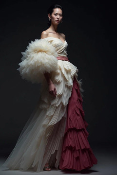 Tiered Off-the-Shoulder Gown Tiered Off-the-Shoulder Gown