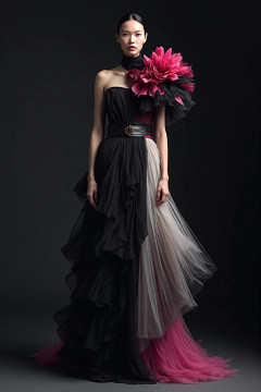 Flared-One-Shoulder-Gown Flared-One-Shoulder-Gown