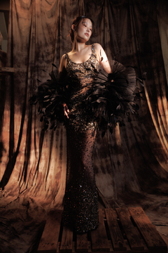 Hand Embroidered Gown & Bolero Hand Embroidered Gown & Bolero