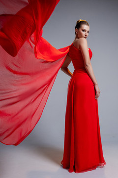Draped Mousseline Gown Draped Mousseline Gown