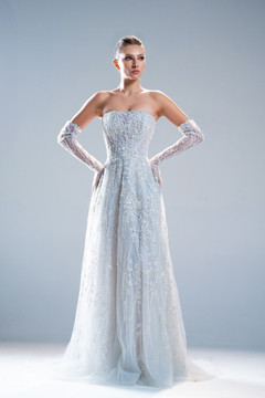 Strapless-Embroidery Gown Strapless-Embroidery Gown