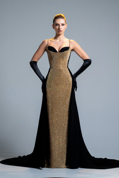 Embroidered Over-Skirt Gown Embroidered Over-Skirt Gown